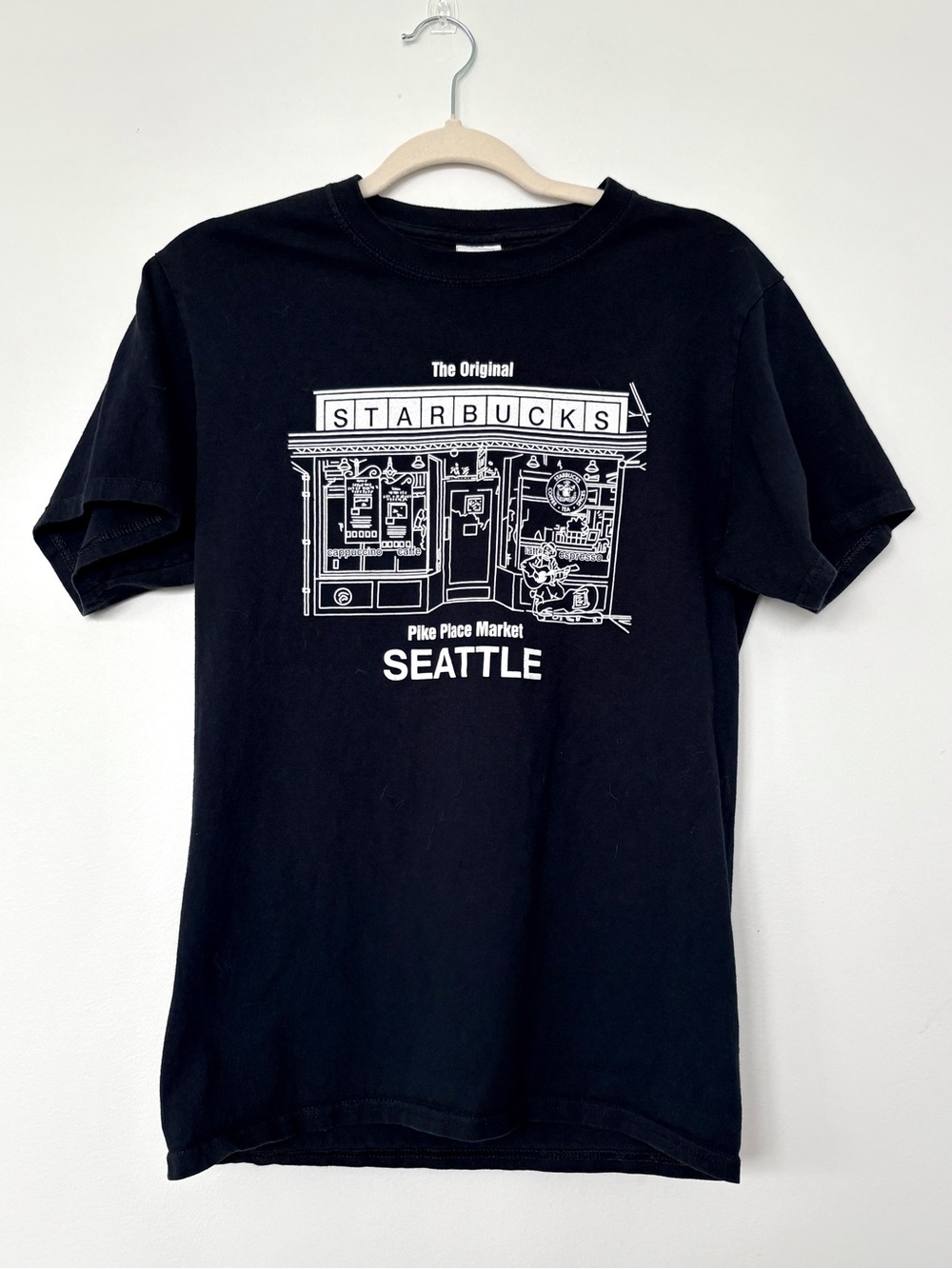 Starbucks Black Short Sleeve Seattle Pike Place Graphic Tee Men’s Small